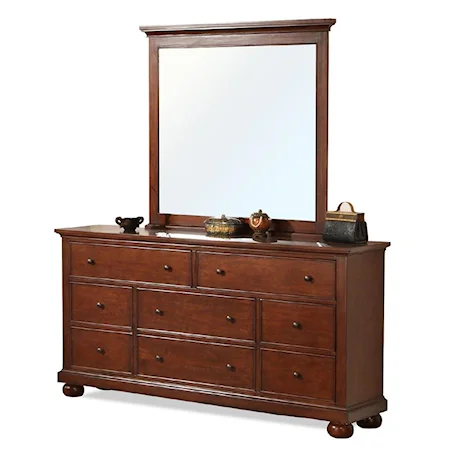 8 Drawer Dresser & Vertical Mirror